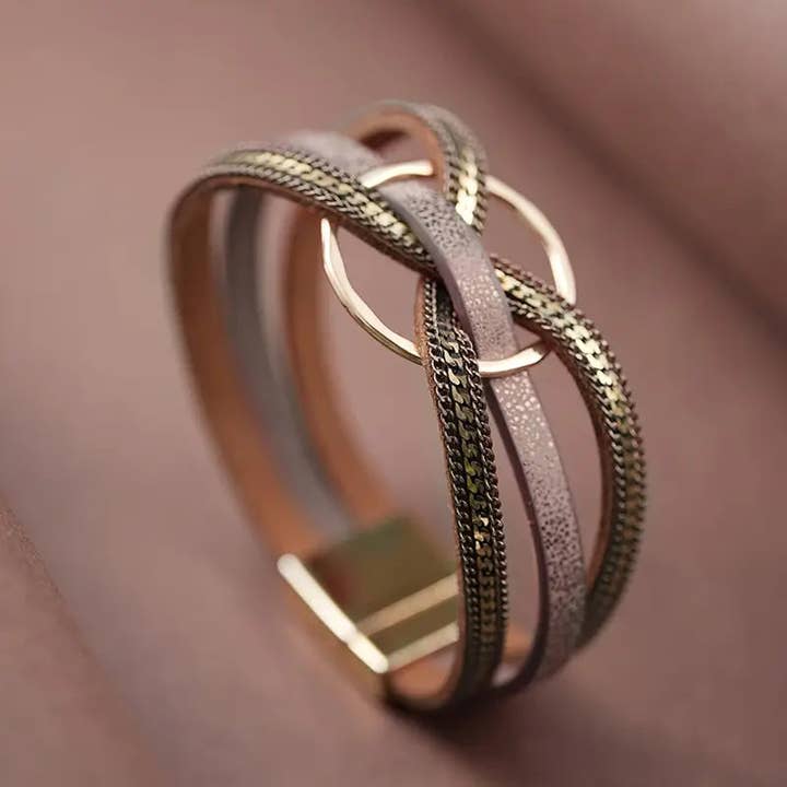 Huis Van Merken - Wholesale Bangle Bracelet - Leather Bangle Bracelet Women Magnetic Cuff Circle1