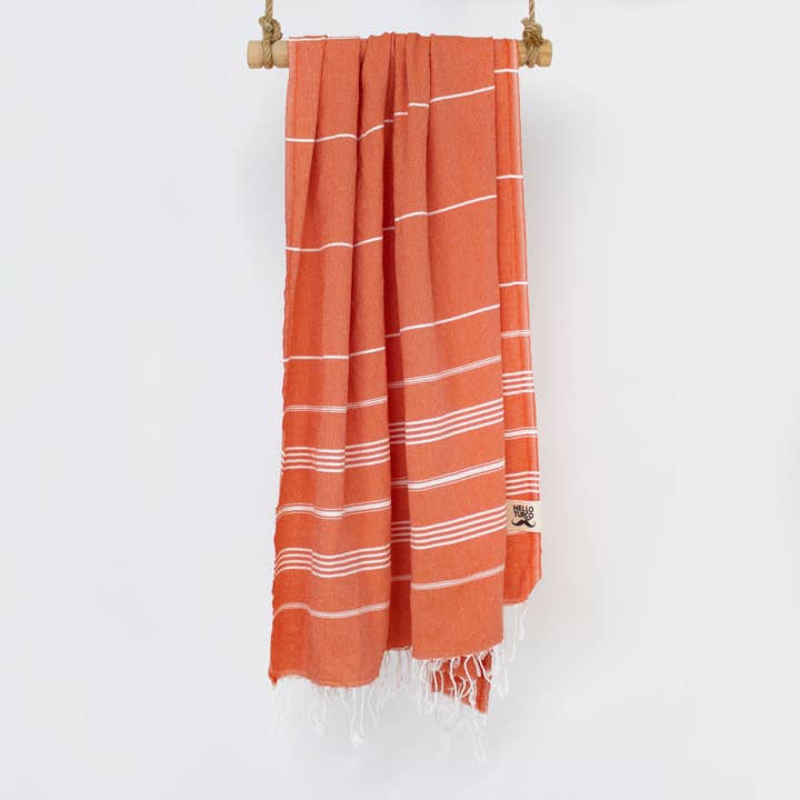 HELLO TURCO Turkish Towels - Wholesale Beach Towel - Beach Boys Orange1