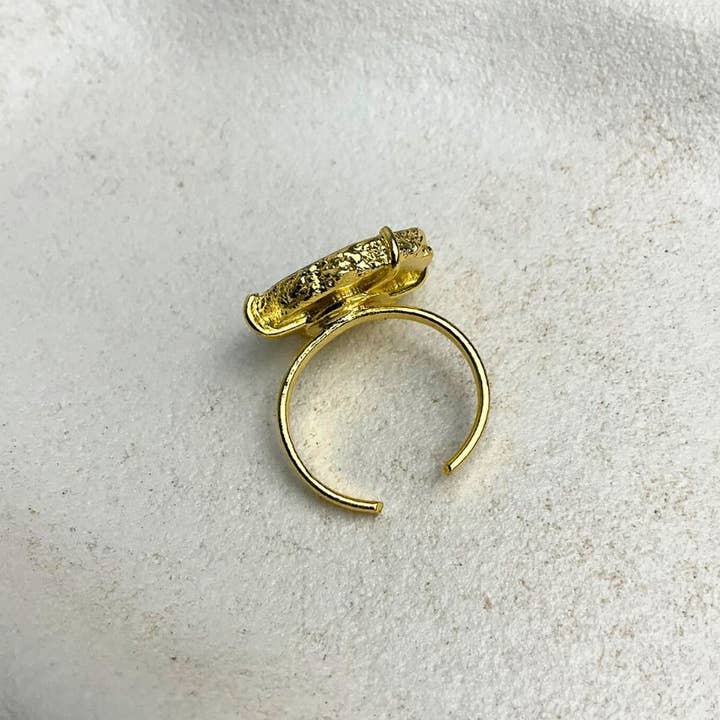 Hi Handmade – Anel de cocktail/declaração por atacado – Aqua Solar Quartz - Anel4