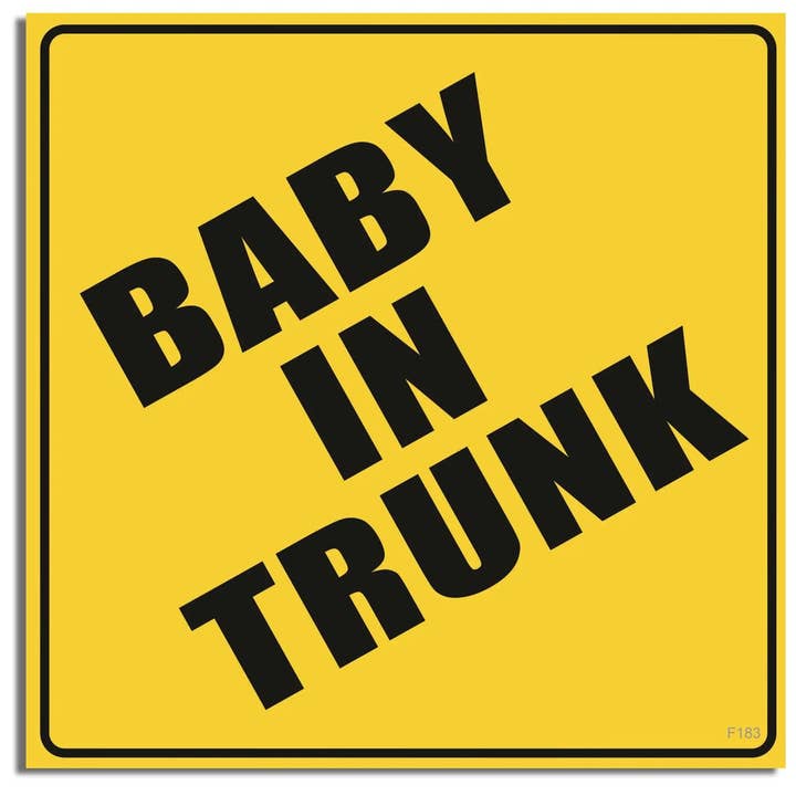 Humper Bumper - Wholesale Sticker - Baby In Trunk - Funny Bumper Sticker, Car Magnet1