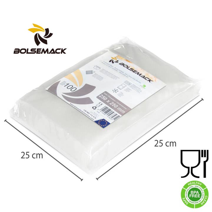 Sacchetti sottovuoto goffrati 250x250mm (100 pz.) per la vendita all'ingrosso da parte di Bolsemack