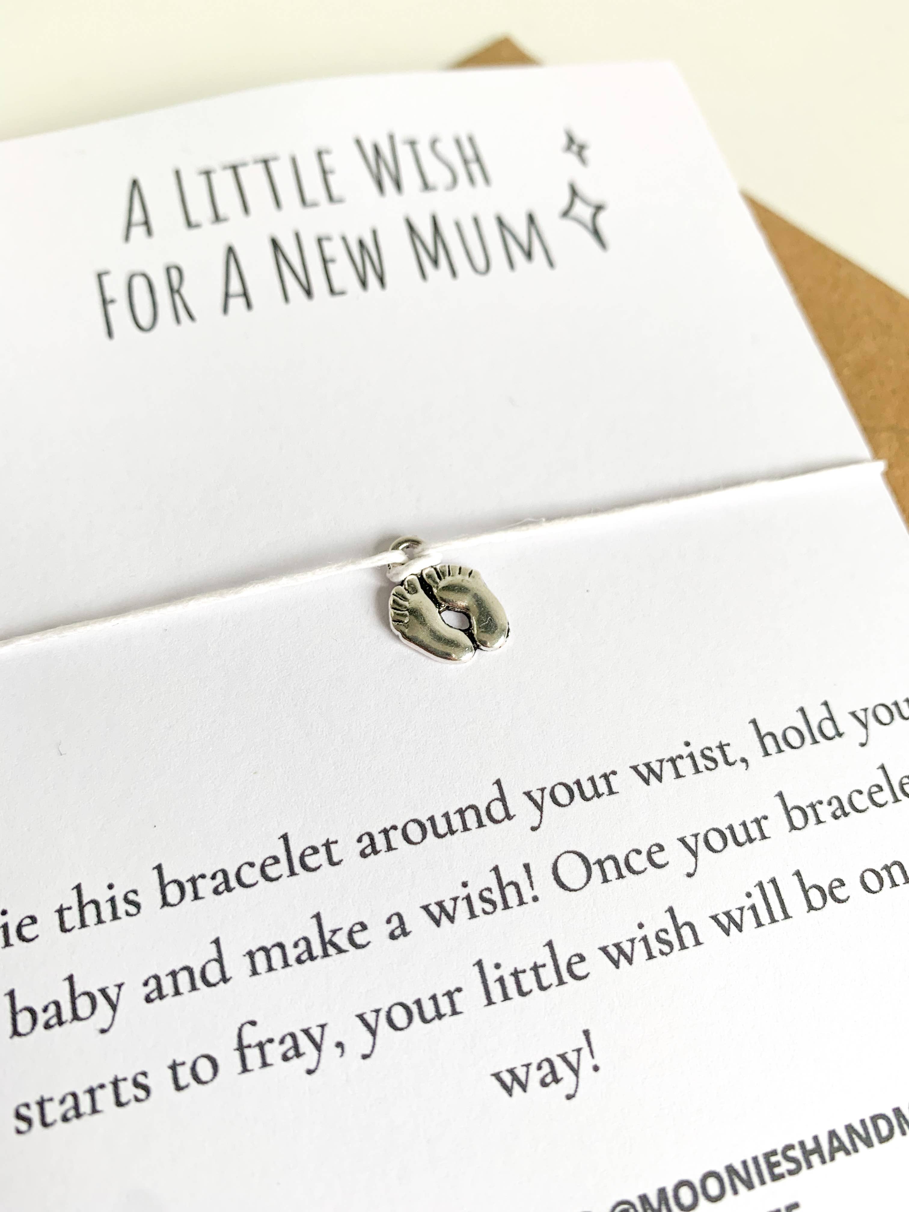 Moonieshandmade – wholesale Charm/dangle bracelet – New Mum Wish Bracelet, Baby Shower Gifts, Mum To Be Bracelet2