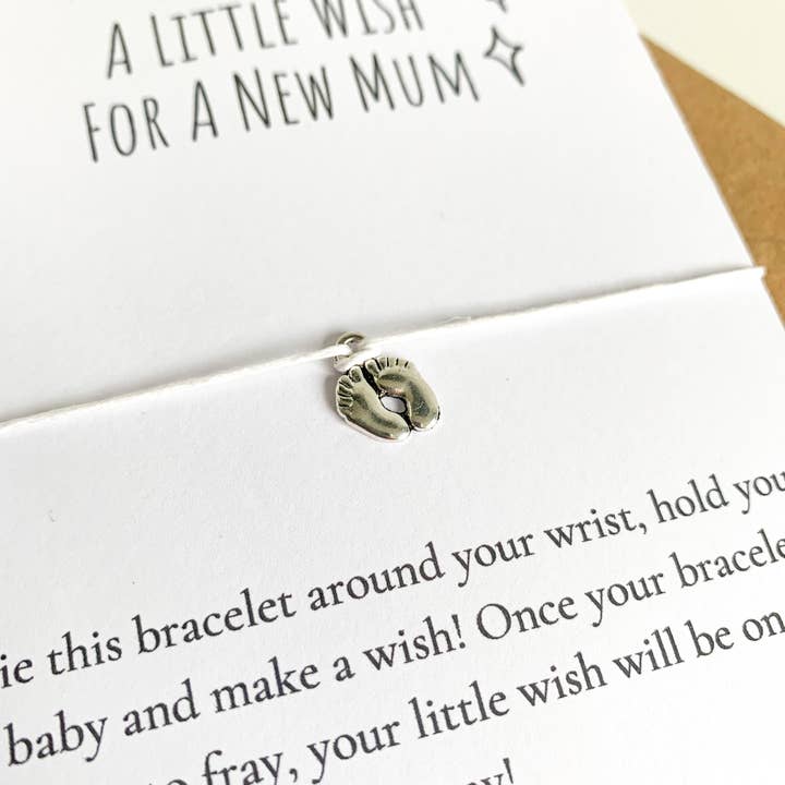Moonieshandmade - Wholesale Charm/dangle bracelet - New Mum Wish Bracelet, Baby Shower Gifts, Mum To Be Bracelet2