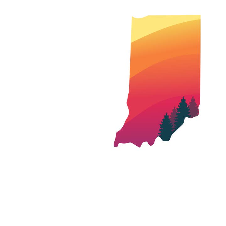 Decalque Indiana Block LOVE Sunset por atacado de Great Lakes Proud