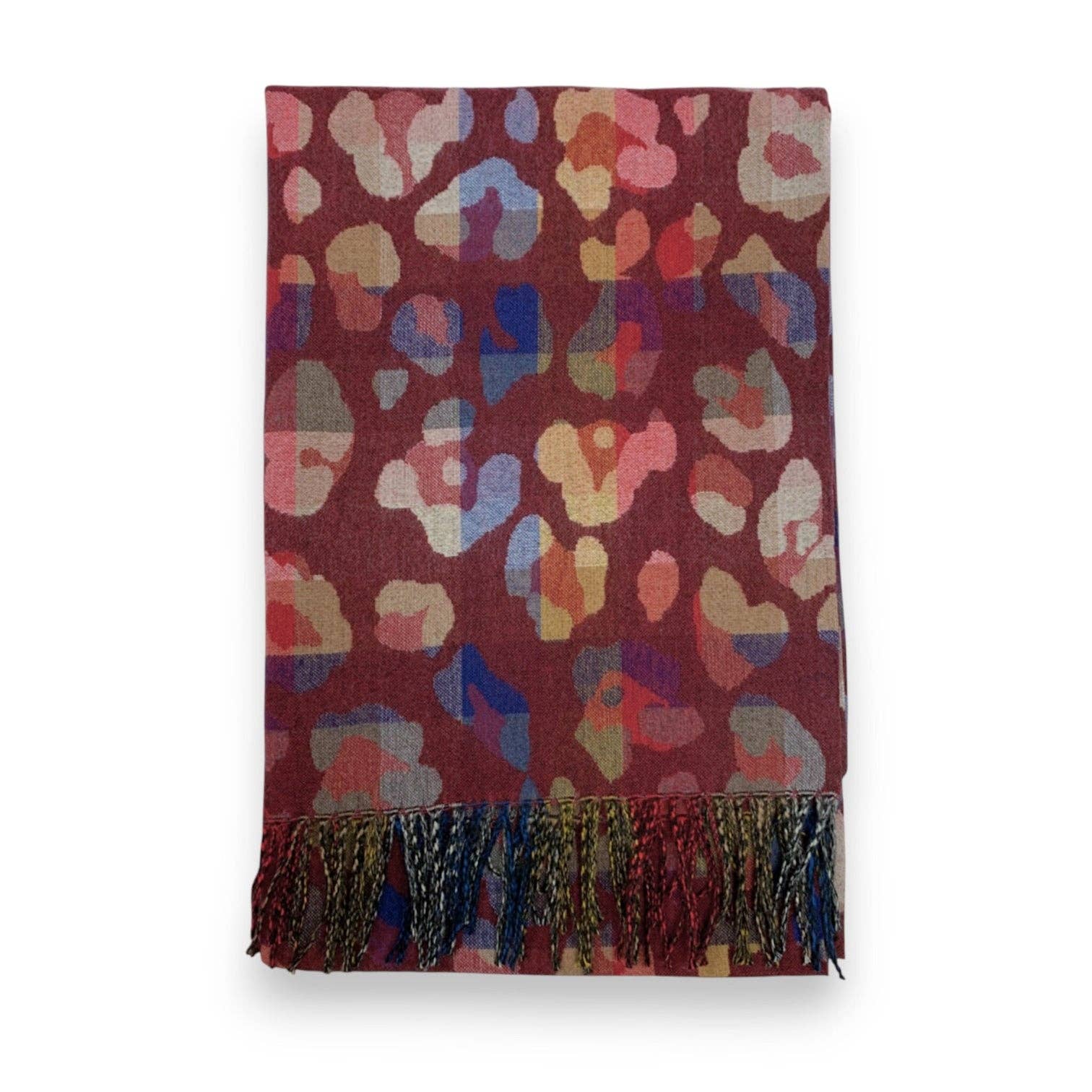 Lili Scarves (US Duty Free) - Wholesale Sjaal - Dames - Regenboog Luipaardprint Kasjmiermix Wintersjaal9