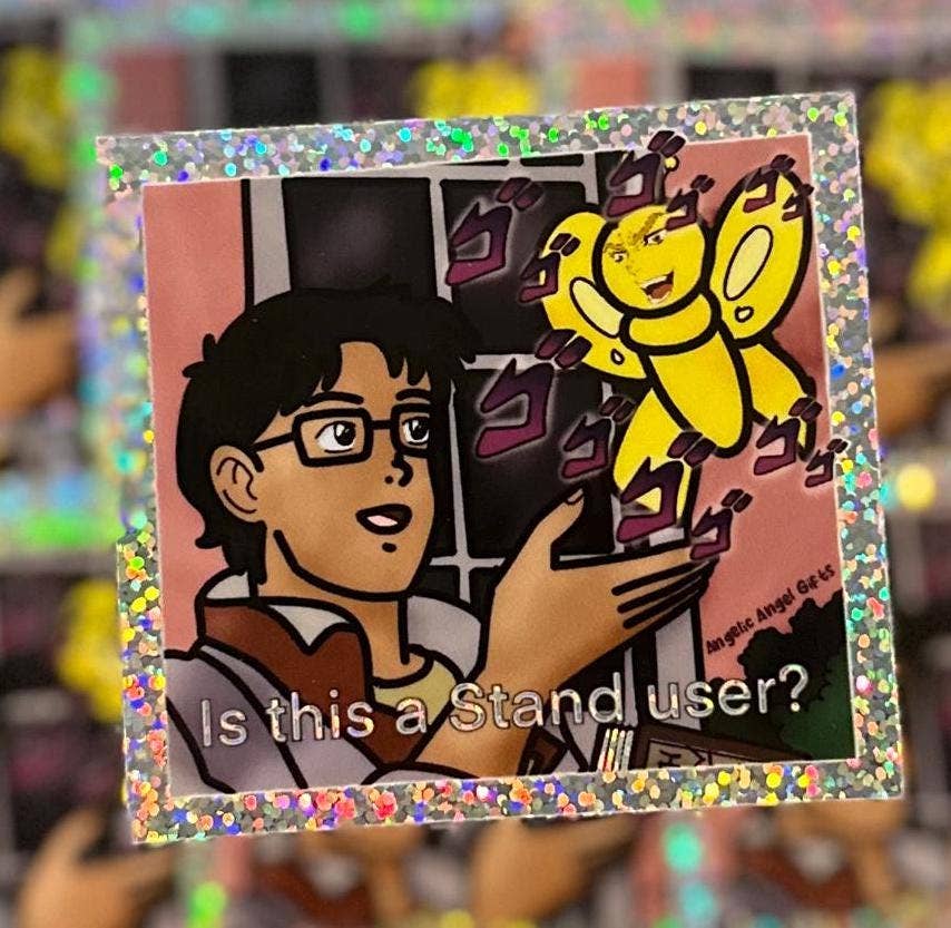 Angelic Angel Gifts - Wholesale Sticker - Glitter Jojo Stand User Sticker0