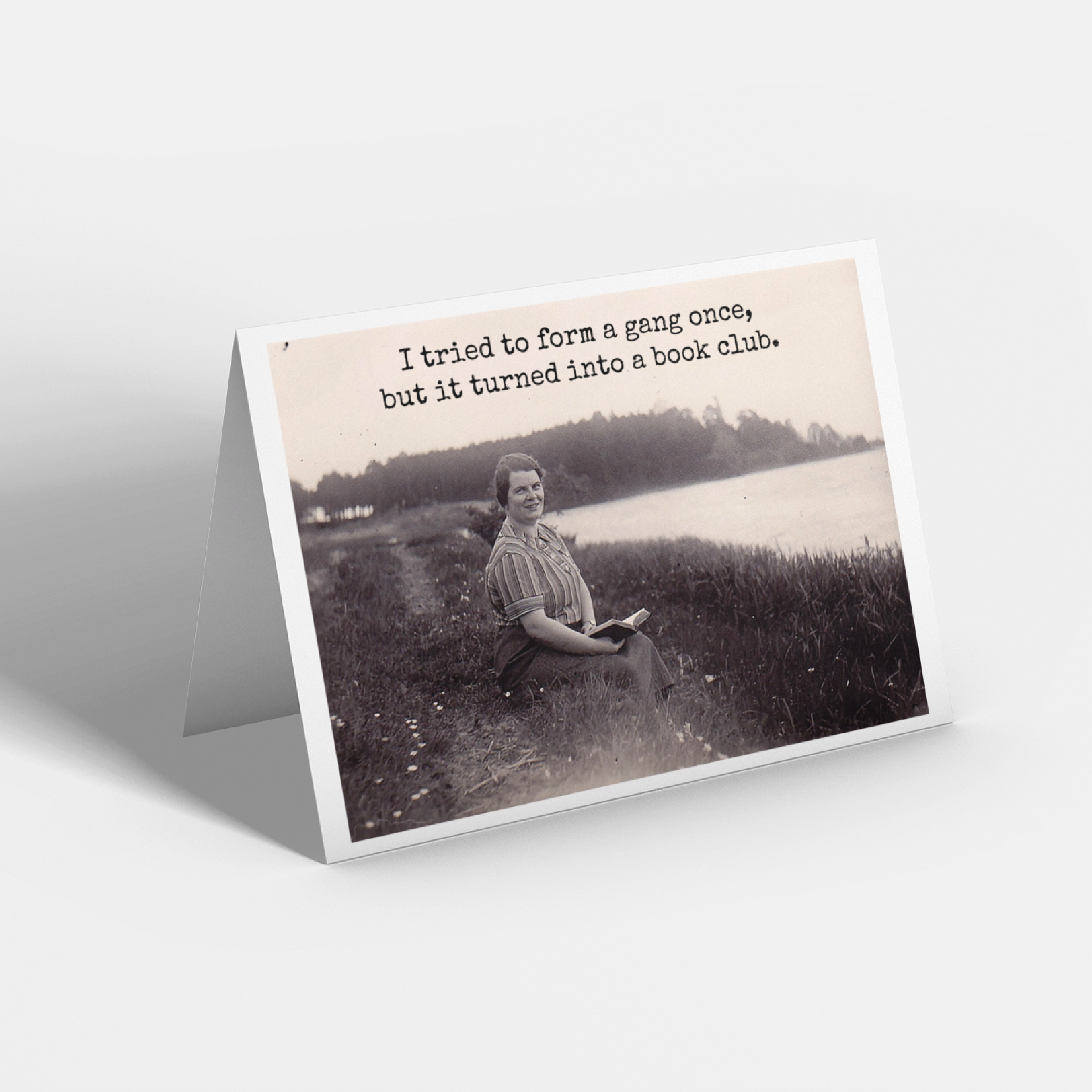 Raven's Rest Studio - Wholesale Everyday Greeting Card - Funny Greeting Card. Tried To Form A Gang Once... Book Club2