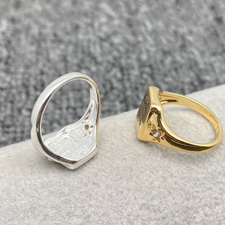 Mio Queena - Wholesale Cocktail/Statement Ring - 'Fuck it' Square Ring