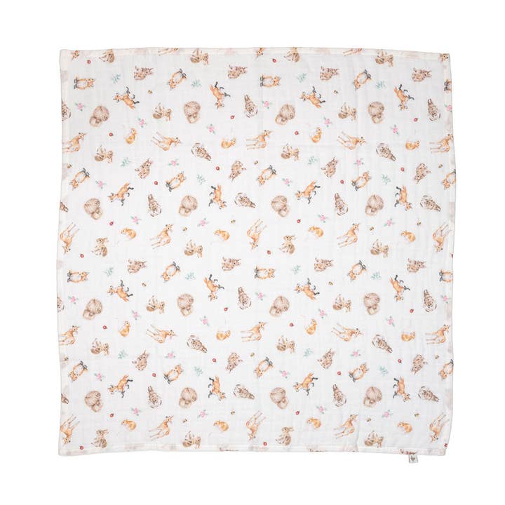 Wrendale Designs - Wholesale Bib - Baby - Little Wren Muslin Gift Set - Little Forest