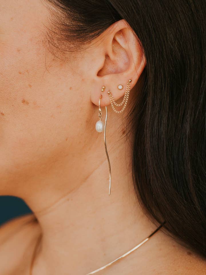 Lorelai Wave Drops | 14kt Gold Fill + Sterling Silver for wholesale by Hello Adorn
