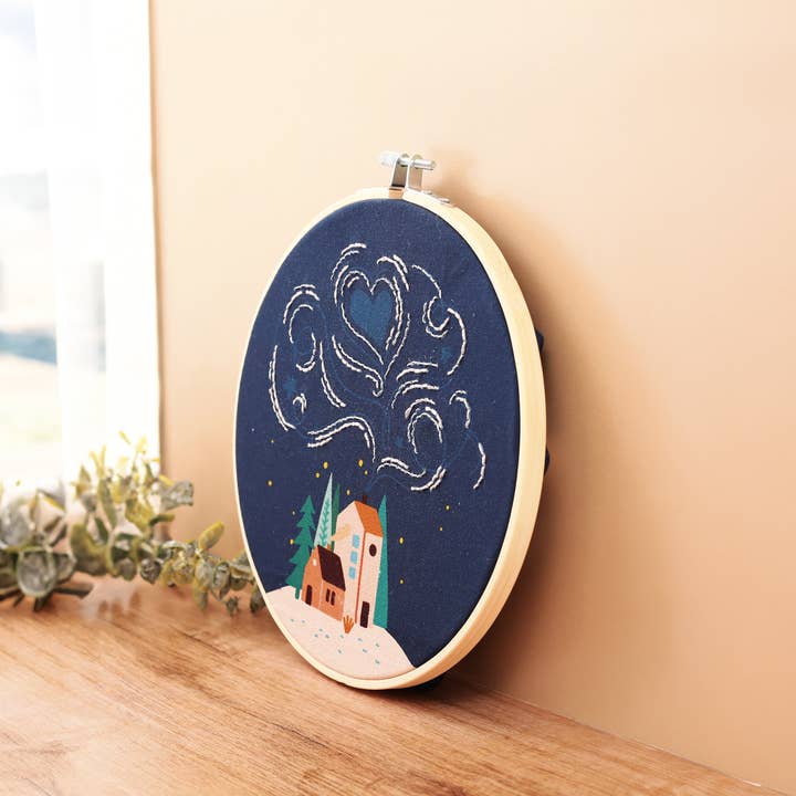 Graine Créative - Wholesale Embroidery/Cross Stitch Supplies - PARTIAL NIGHT EMBROIDERY KIT Ø20 CM6