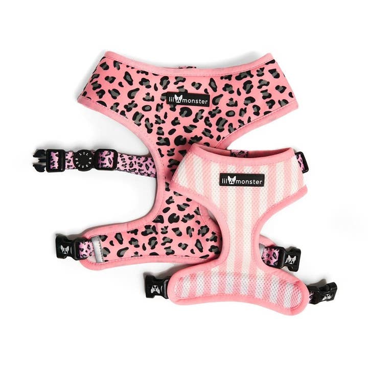 Vendbar sele - Spottet Pink for engroshandel hos Lil Monster Pets