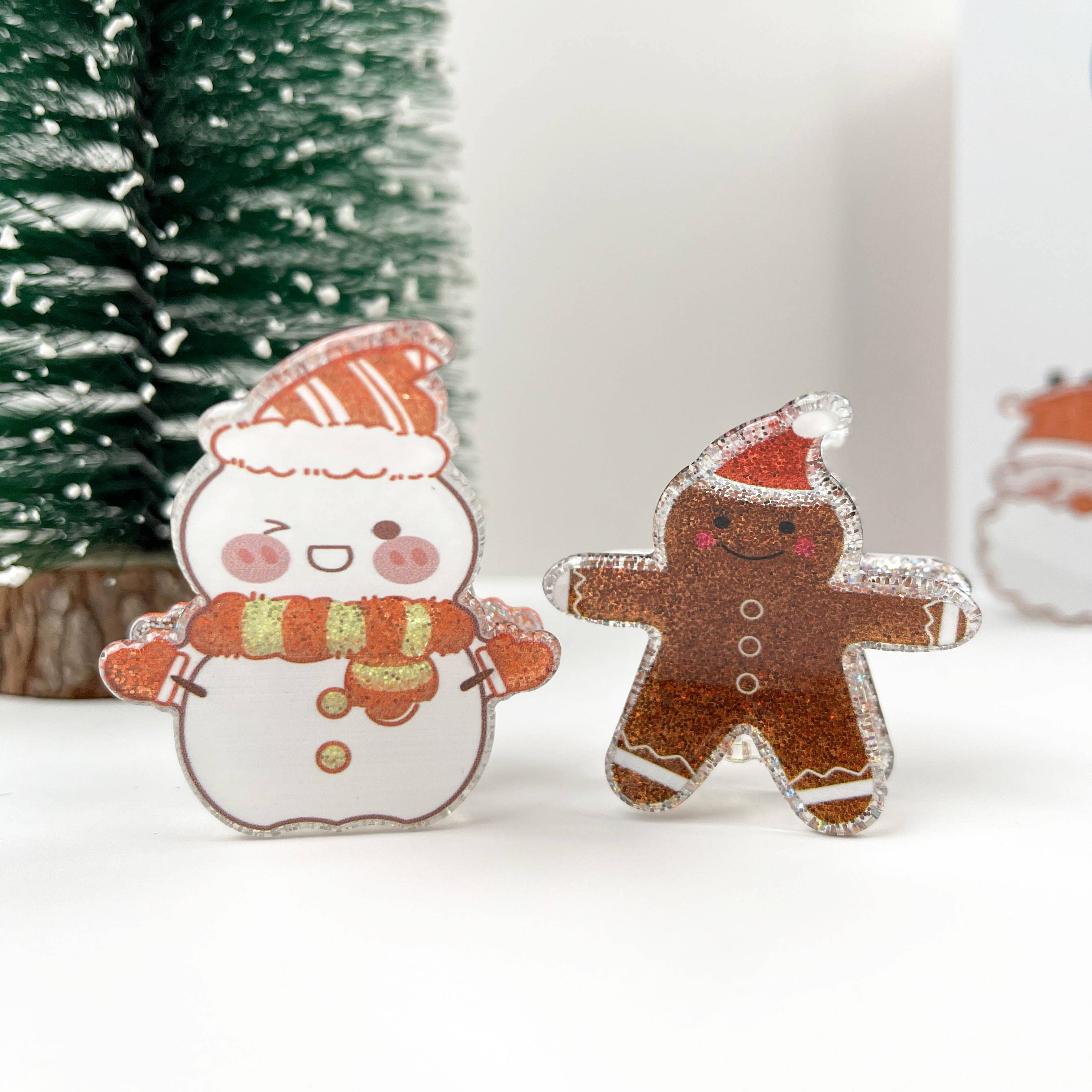 TheDivaSoap - Wholesale Hair Clip - Women's - Shiny Snowman Hair Clip, Christmas Series Claw Clips5