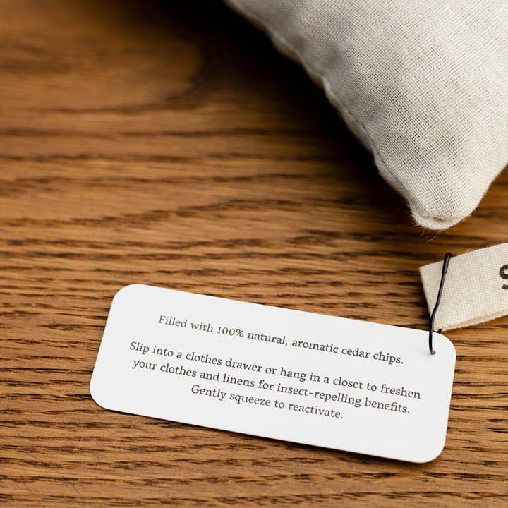 Slow North - Wholesale Sachet - Cedar Sachet Pouch - Cotton Natural