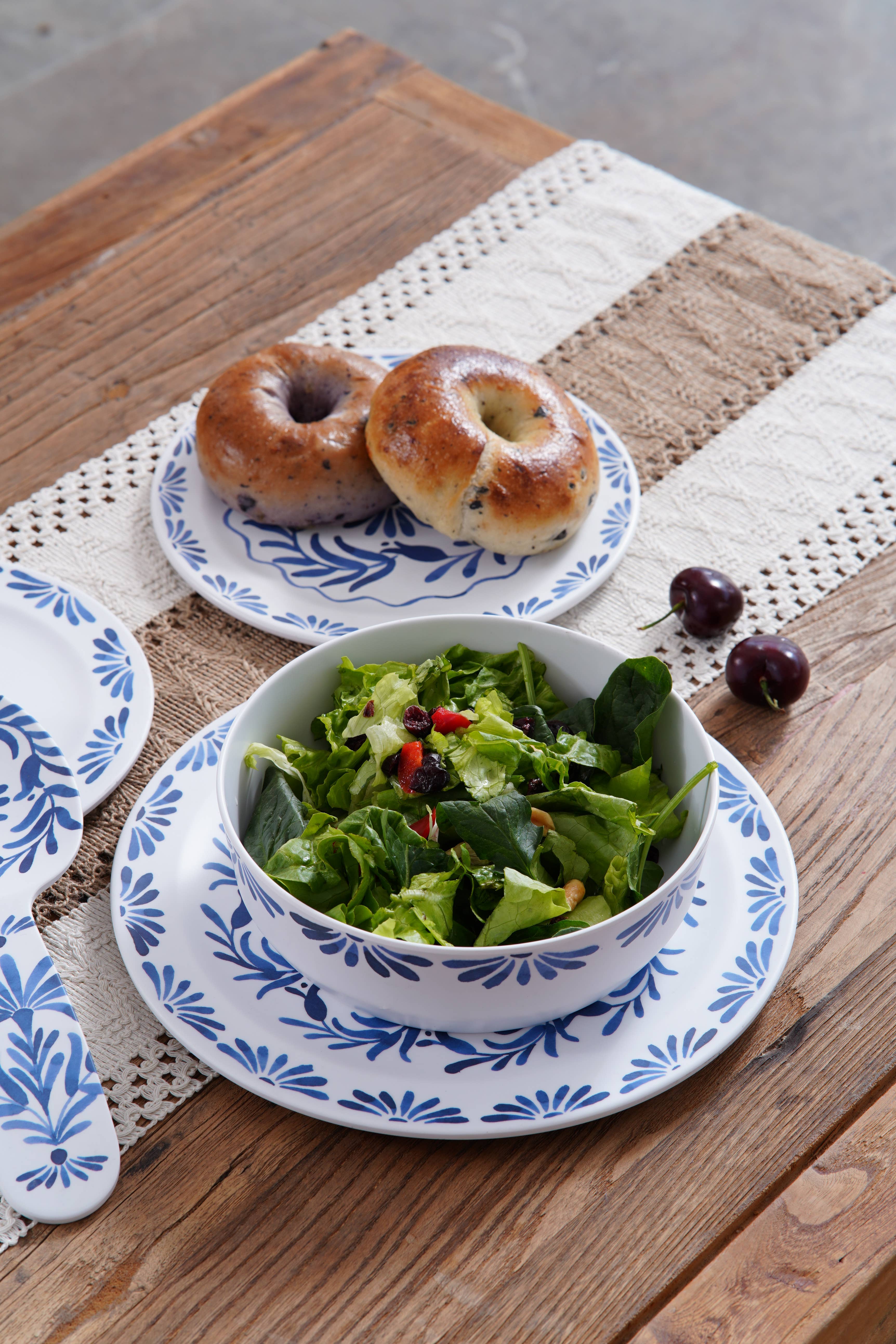 Abode Homewares by TarHong - Wholesale Tableware set - Azul Blue White Melamine BPA Free Dinnerware Collection3