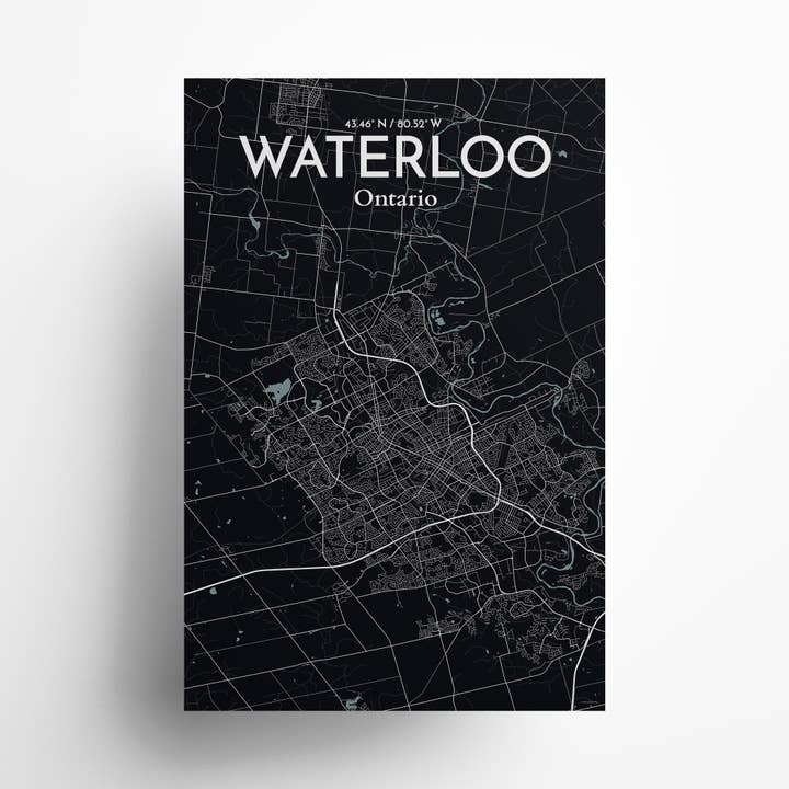 OurPoster.com - Wholesale Poster - Waterloo City Map Poster208