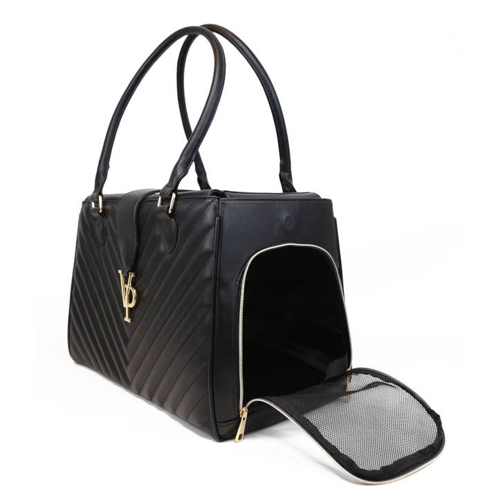 Vanderpump Pets - Wholesale Pet Carrier - Dog - Vanderpump Monogram Pet Carrier - Black