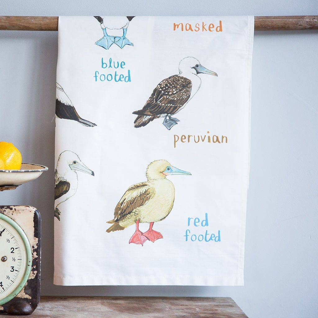 Sarah Edmonds Illustration - Vente Torchons - Torchon en coton Boobies Bird3
