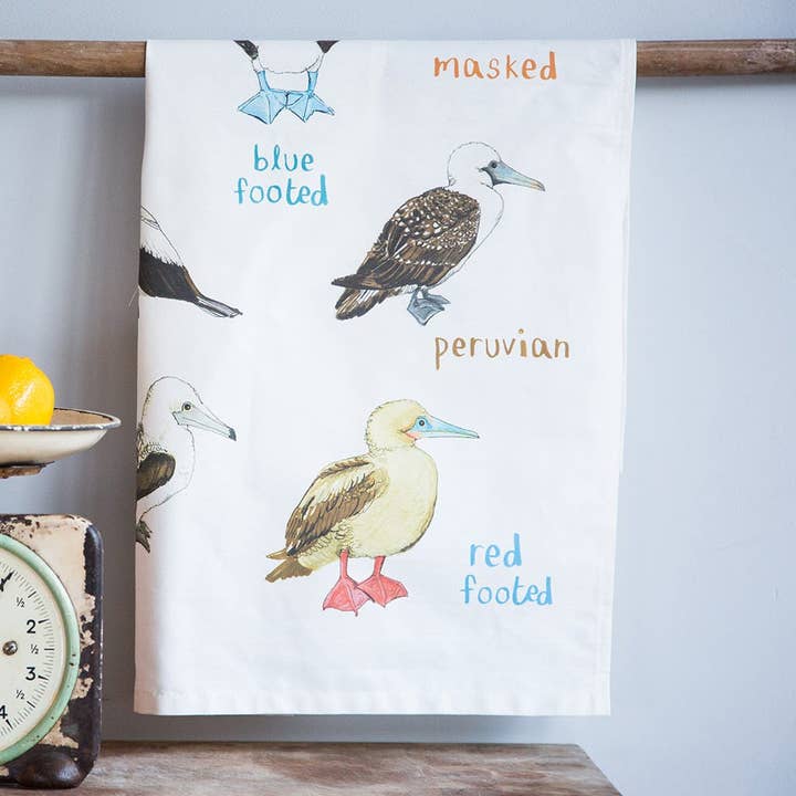 Sarah Edmonds Illustration - Wholesale Tea towel - Boobies Bird Cotton Tea Towel3