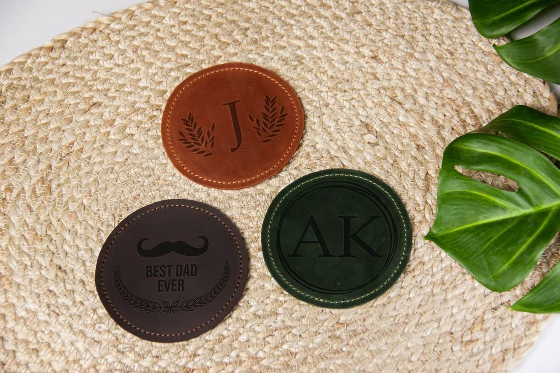 Pikore - Wholesale Onderzetters - Set ronde leren onderzetters6