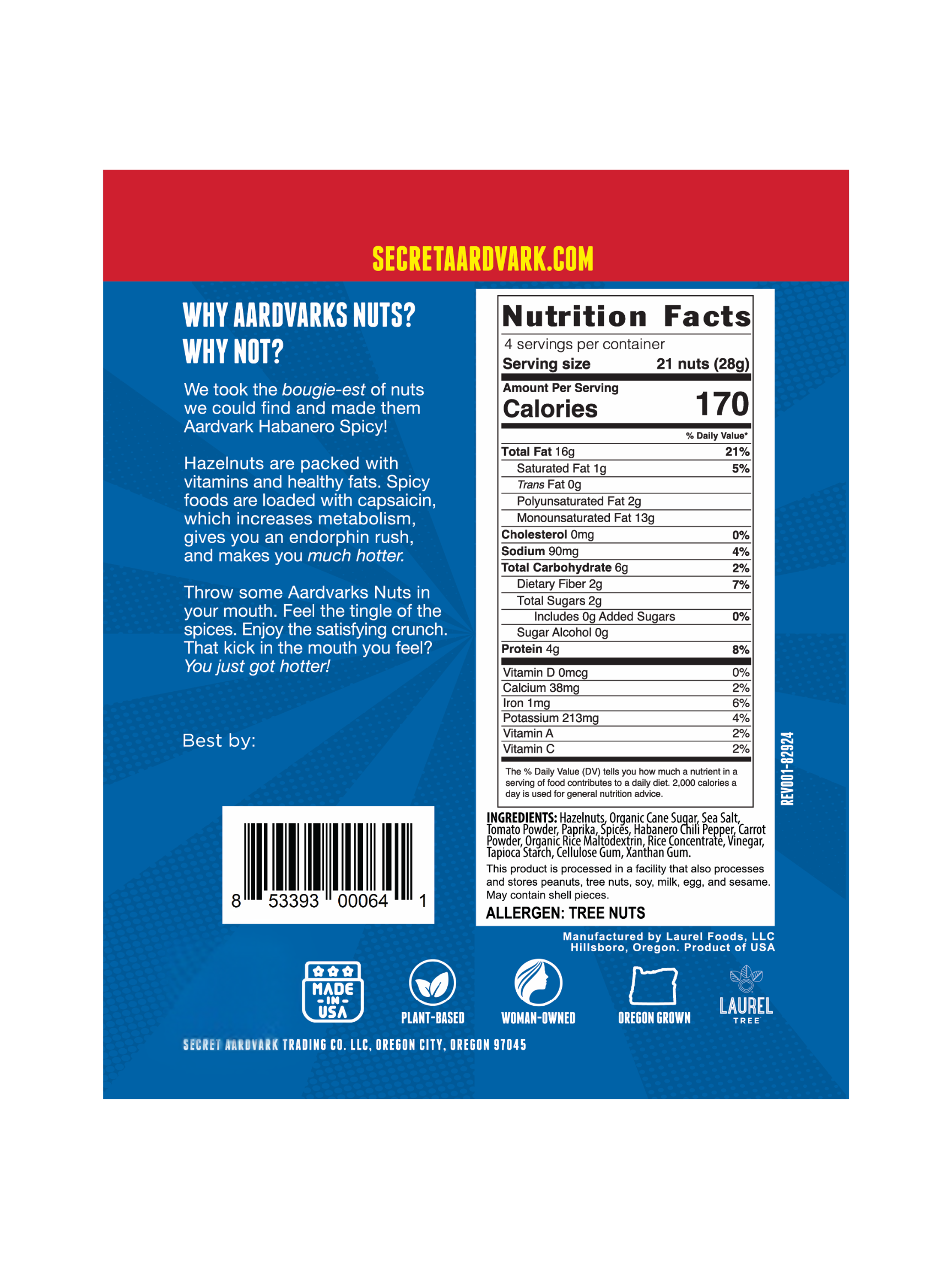 Secret Aardvark Trading Co. - Wholesale Nuts - Aardvarks Nuts Habanero Hazelnuts2