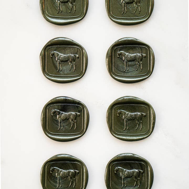 Danielle Demers Studio - Wholesale Sealing Wax - Standing Horse Wax Seals, Boxed Set of 8, Avail. in 9 colors1