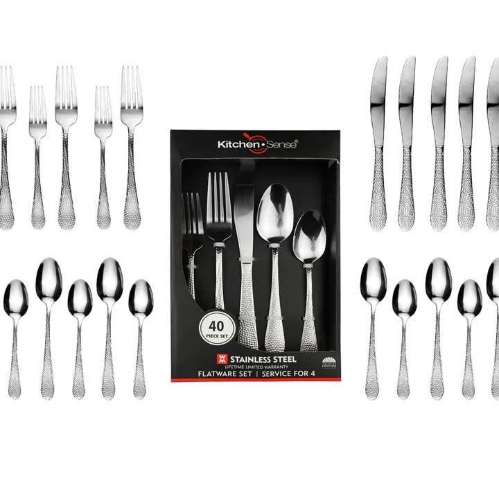 40 Piece Stainless Steel Silverware Set for 8 and other Purchase Wholesale stainless steel forks. Free Returns & Net 60 Terms on Faire trending on Faire.