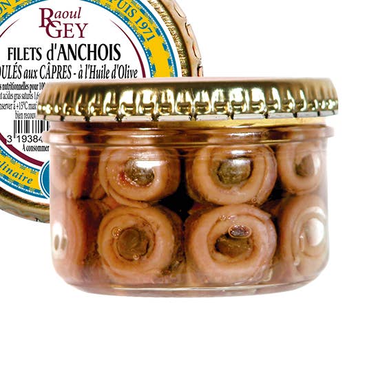 Filet Anchovy Rolls Capers 100 g - Raoul Gey - 54793 for wholesale by Maison RGEY