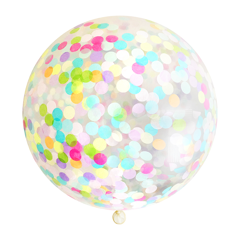 Paperboy - Wholesale Balloon - Jumbo Confetti Balloon - Rainbow0