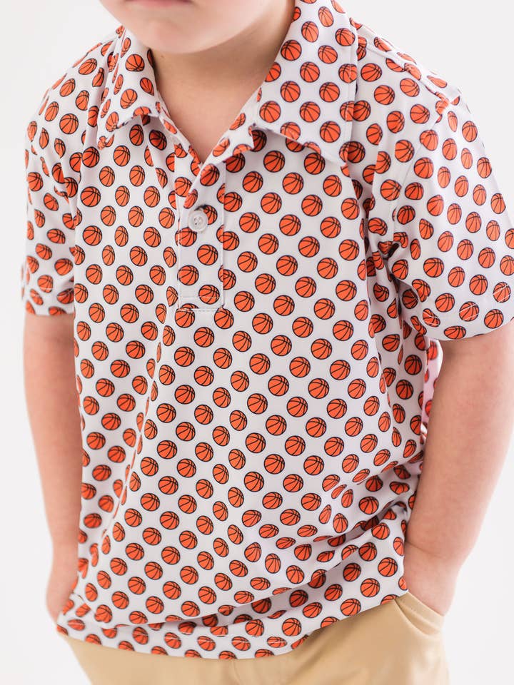 Orange Boys Basketball Madness Knit Short Sleeve Performance Polo
for wholesale on Faire3