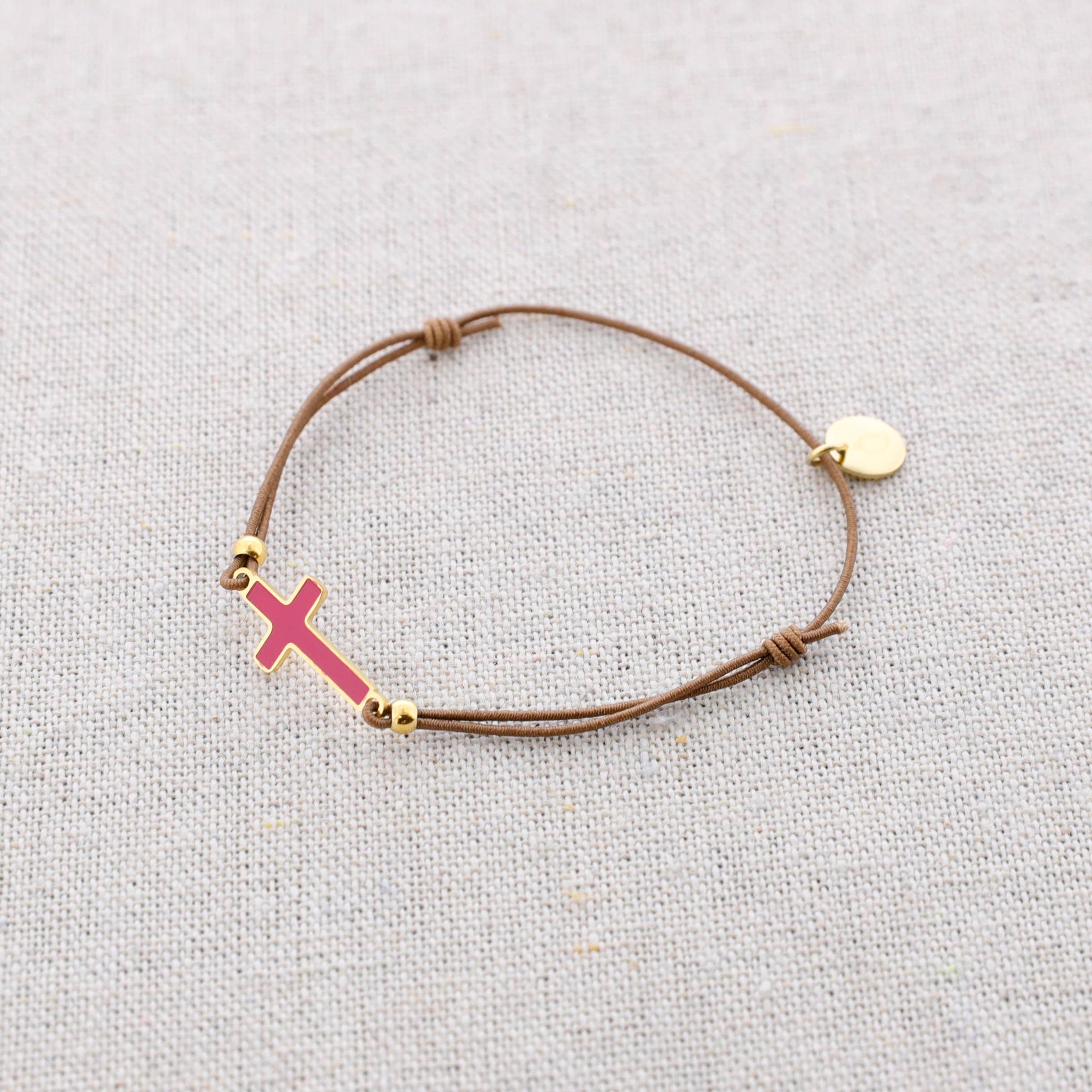 Sonata – wholesale Snap jewellery – Elastic Steel Cross Enamel Bracelet4