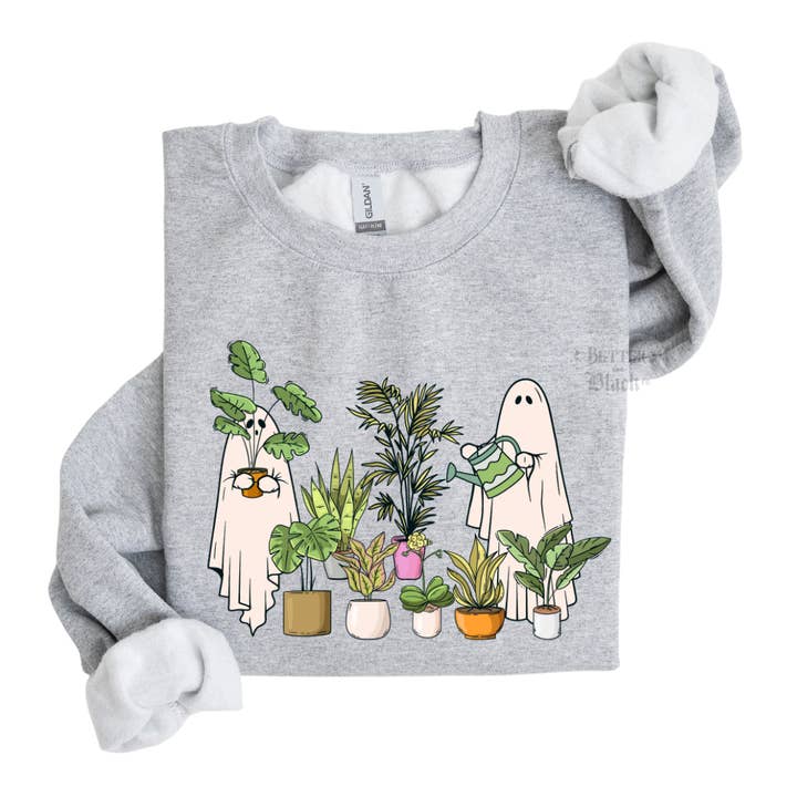 Plant Sweatshirt - Ghost Plants - Plant Lover - Sweatshirt for wholesale by Better In Black Co