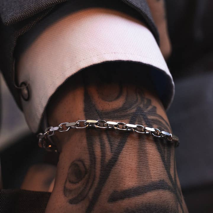 Twistedpendant - Wholesale Link & Chain Bracelet - 925 Silver Rolo Bracelet (4MM)