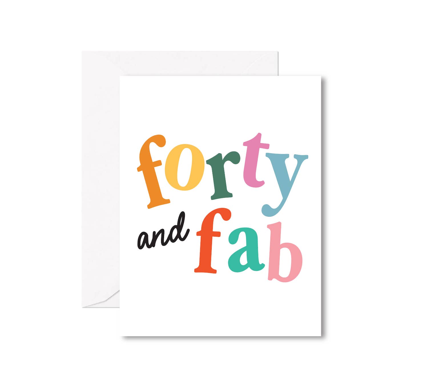 Socialvites - Wholesale Birthday Card - Forty and Fab Greeting Card
