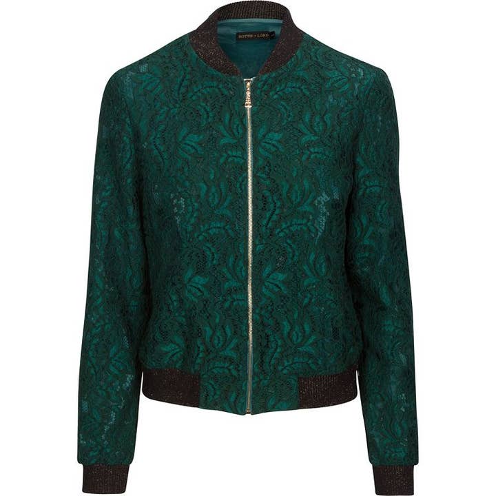 Mörkgrön spets bomberjacka för wholesale av HottieandLord
