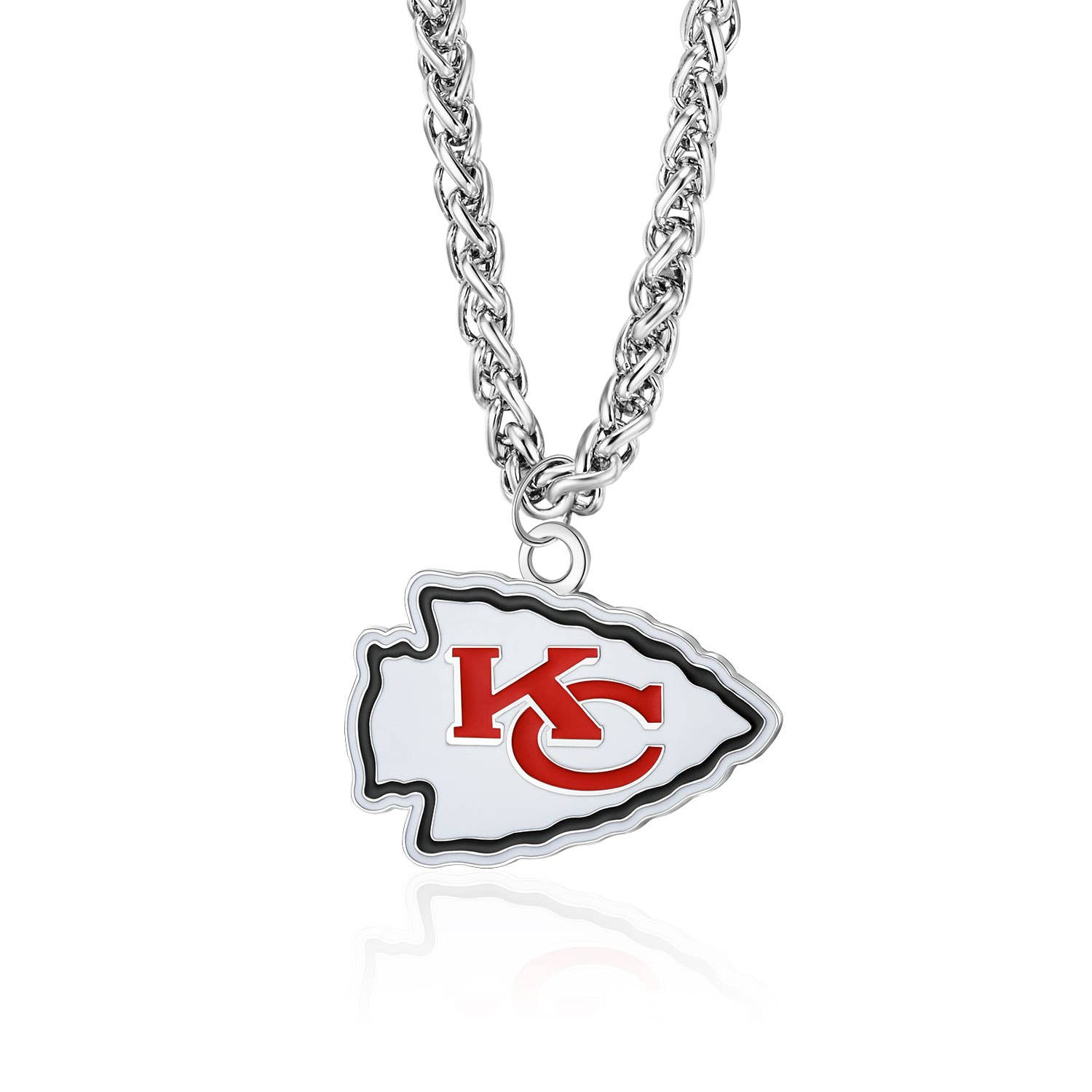 Simran International - Wholesale Pendant/Charm Necklace - NFL Kansas City Chiefs Primary Team Logo Necklace0