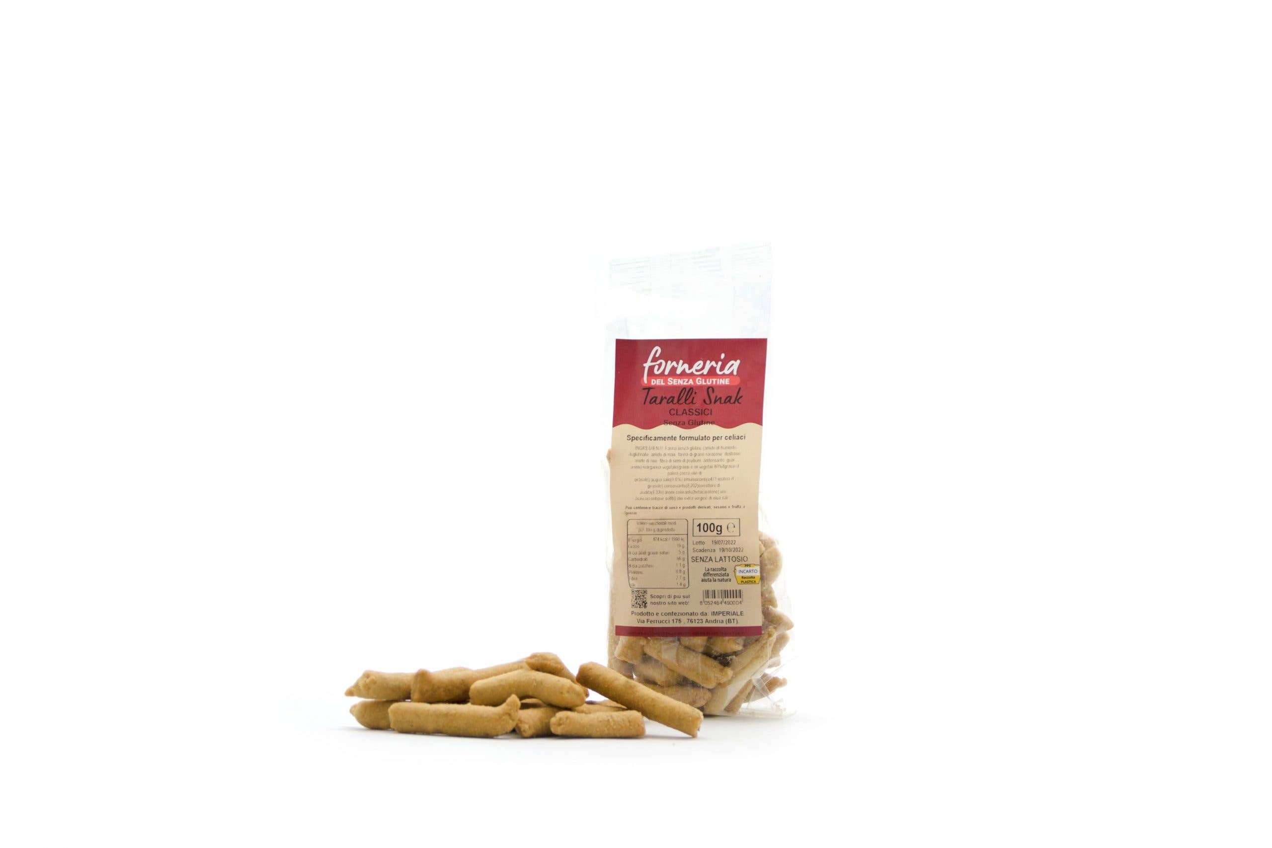Forneria del Senza Glutine - Wholesale Crackers - Taralli Classic Taste - Gluten Free