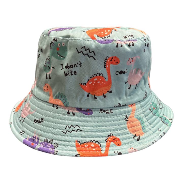 Reversiable Lightweight Dino Bucket Hat for wholesale by Shoc Joc Apparels Ltd
