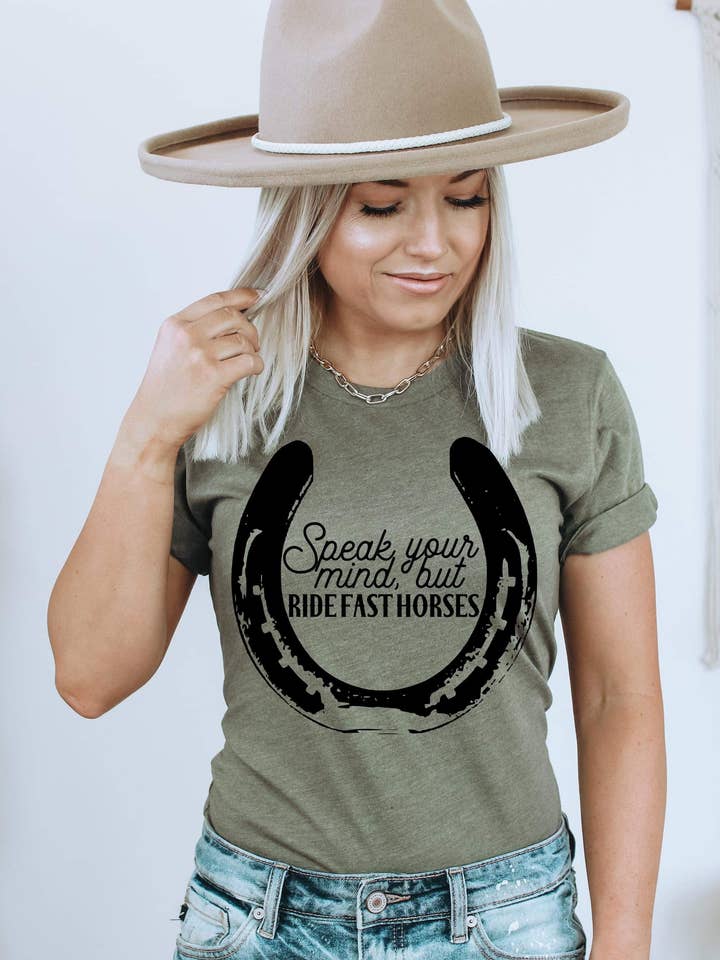 Di lo que piensas pero monta caballos veloces para venta al por mayor de Buckin Barn Wholesale