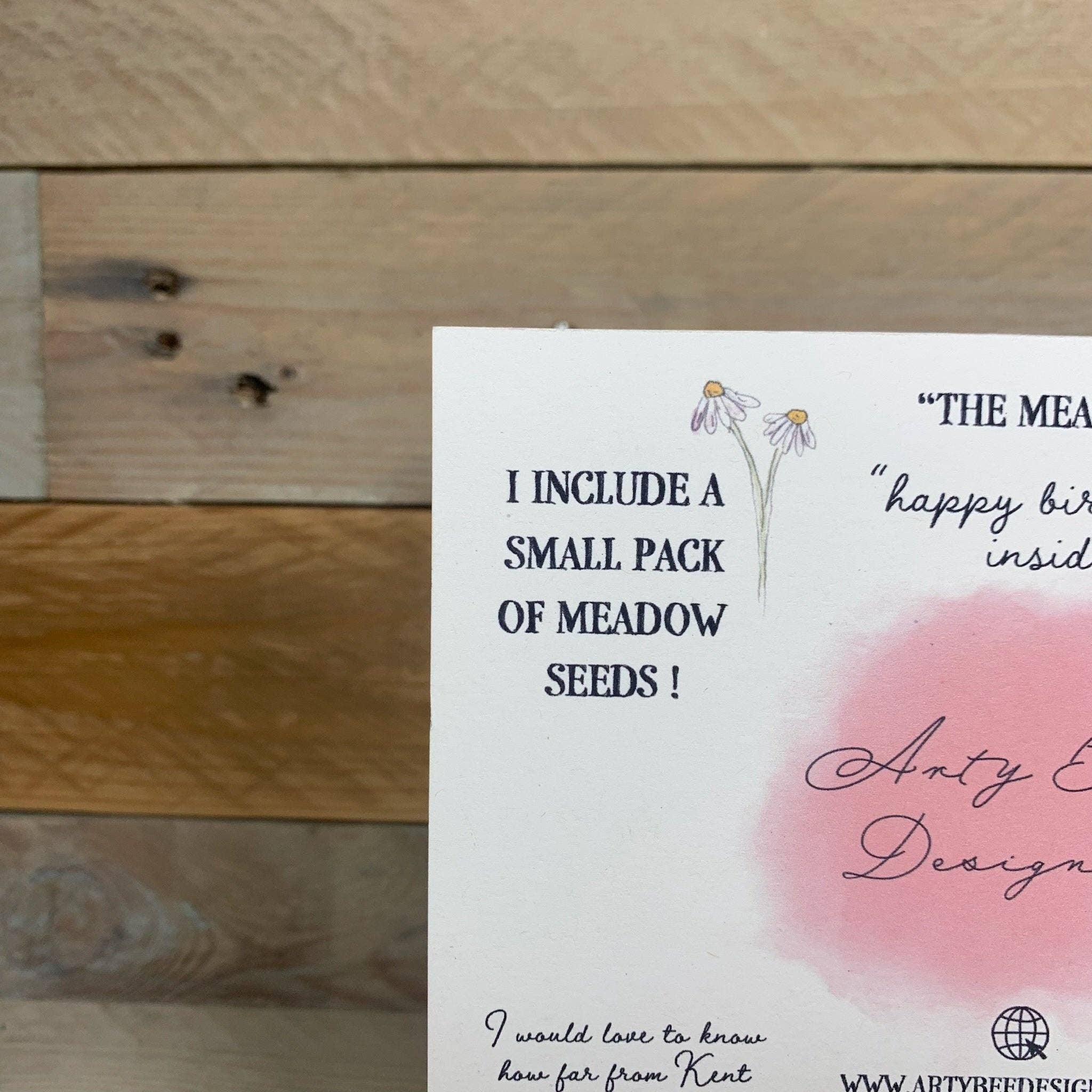 Arty Bee Designs - Wholesale Birthday card - Meadow Seeded Birthday Card4