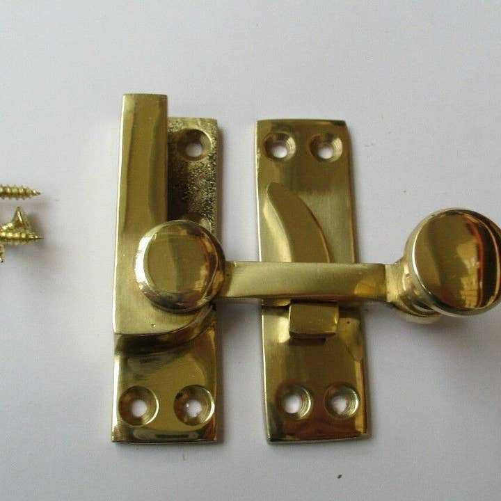 Quadrant Arm fastener Polished Brass for wholesale by IronmongeryWorld