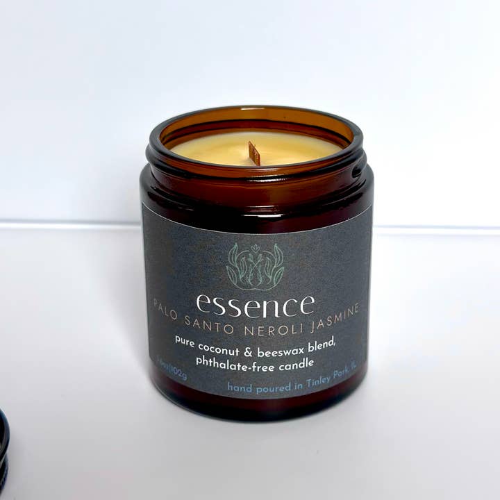 Sprig & Flame - Wholesale Jar/Filled Candle - ESSENCE | Pure Coconut Beeswax Hand-Poured Wood Wick Candle7