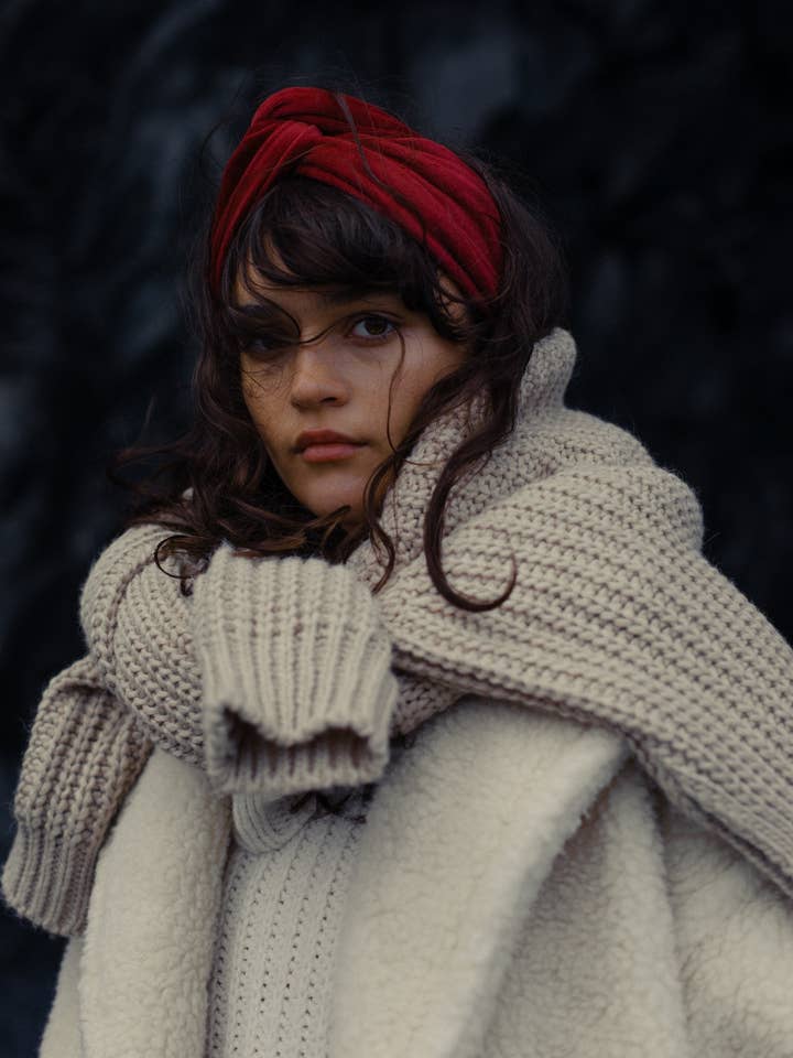 Velvet Crimson Red Twistband for wholesale by Looks by Luks