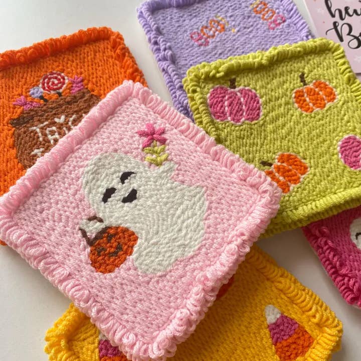 Halloween muggmatta, rosa pumpa underlägg för wholesale av Fireflypunch