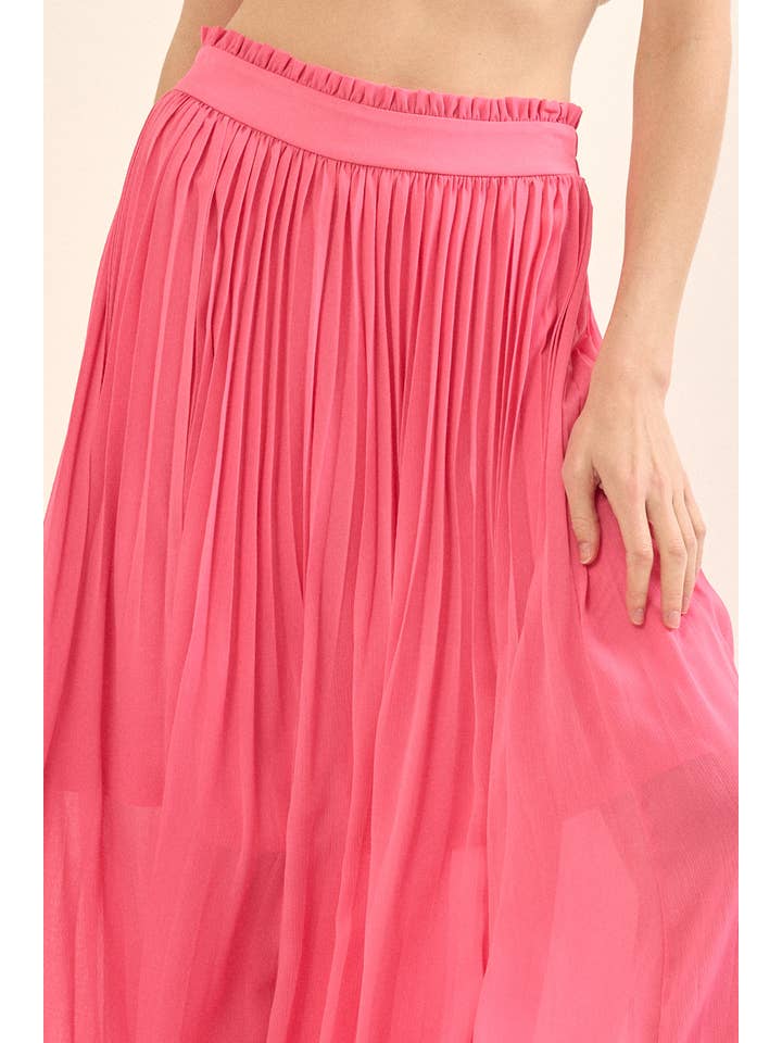 Promesa USA – wholesale Skirt – Women’s – Solid Pleated Chiffon Maxi Skirt14