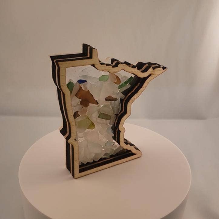 Sea Glass Displays - Wholesale Display Case - Minnesota Sea Beach Glass Agate Shadowbox Display 4 Styles7