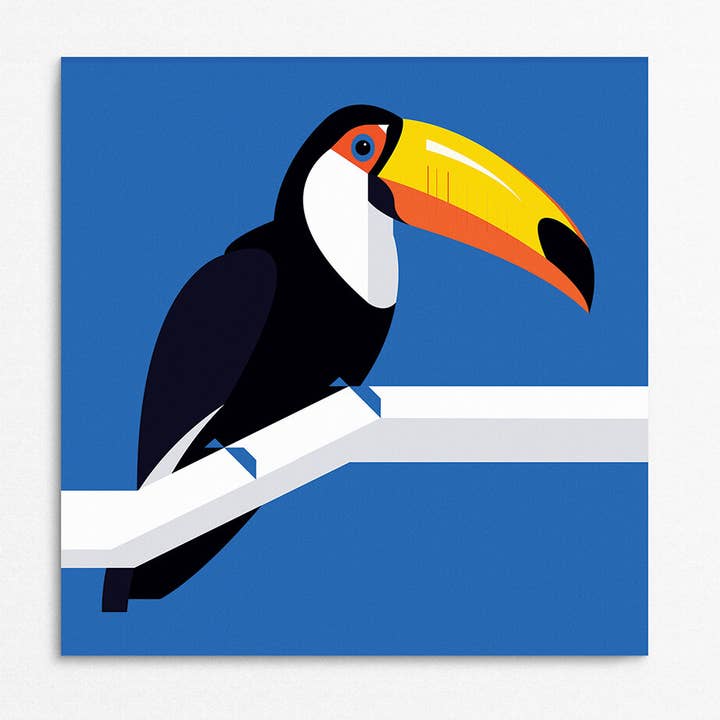 'Toucan' bird Greetings Card for wholesale by Rachel Hunt Illustration