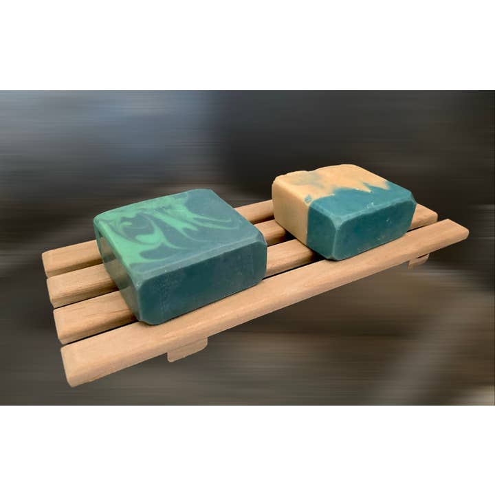 Howells Wood Products - Wholesale Bath Soap Dish - 4" x 10" spa soap tray - made of repurposed red aldhardwood1