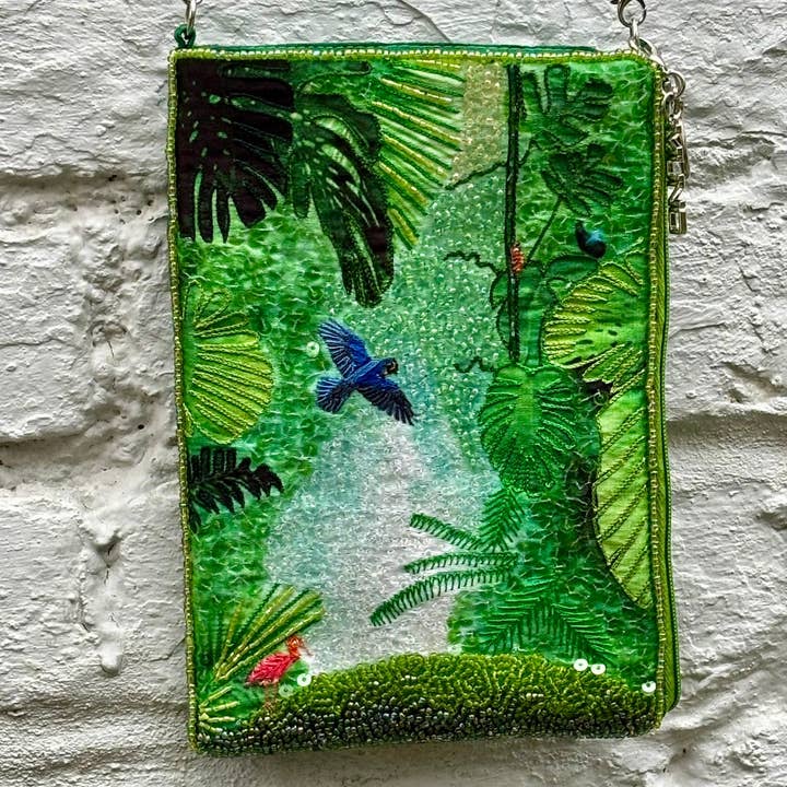 Jungle Dreams Beaded Silk Mini Bag for wholesale by Muno