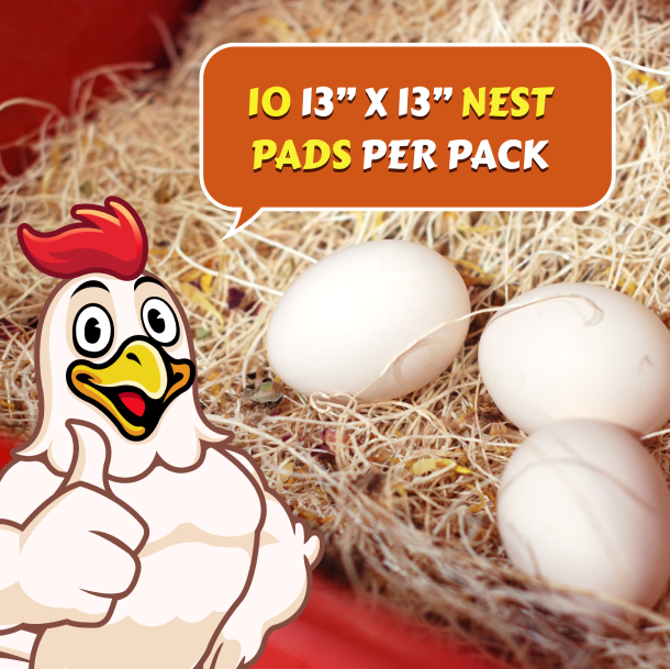 My Favorite Chicken - Wholesale Pet Supplement - Not Cat/Dog - Chicken Nesting Pads with Aromatic Nest Herbs, 10pk2